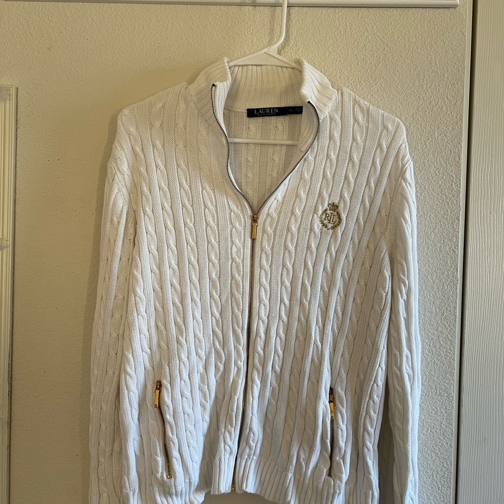 Ralph Lauren Ivory Cable Knit Sweater